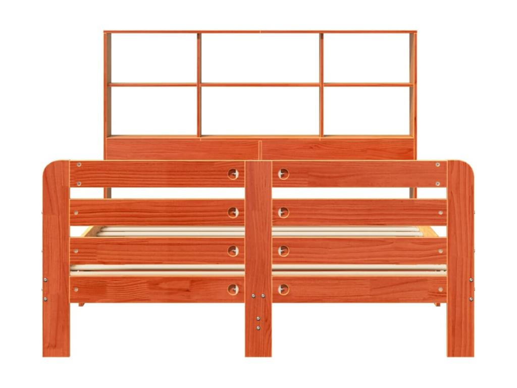 Cadre de lit sans matelas cire marron 120x200cm bois pin massif 63103QSRZ