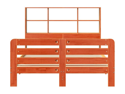 Cadre de lit sans matelas cire marron 120x200cm bois pin massif 63103QSRZ