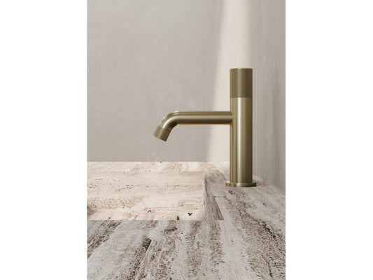 Mitigeur lavabo design Doré brossé - Maisonpuretop 96018QRBV