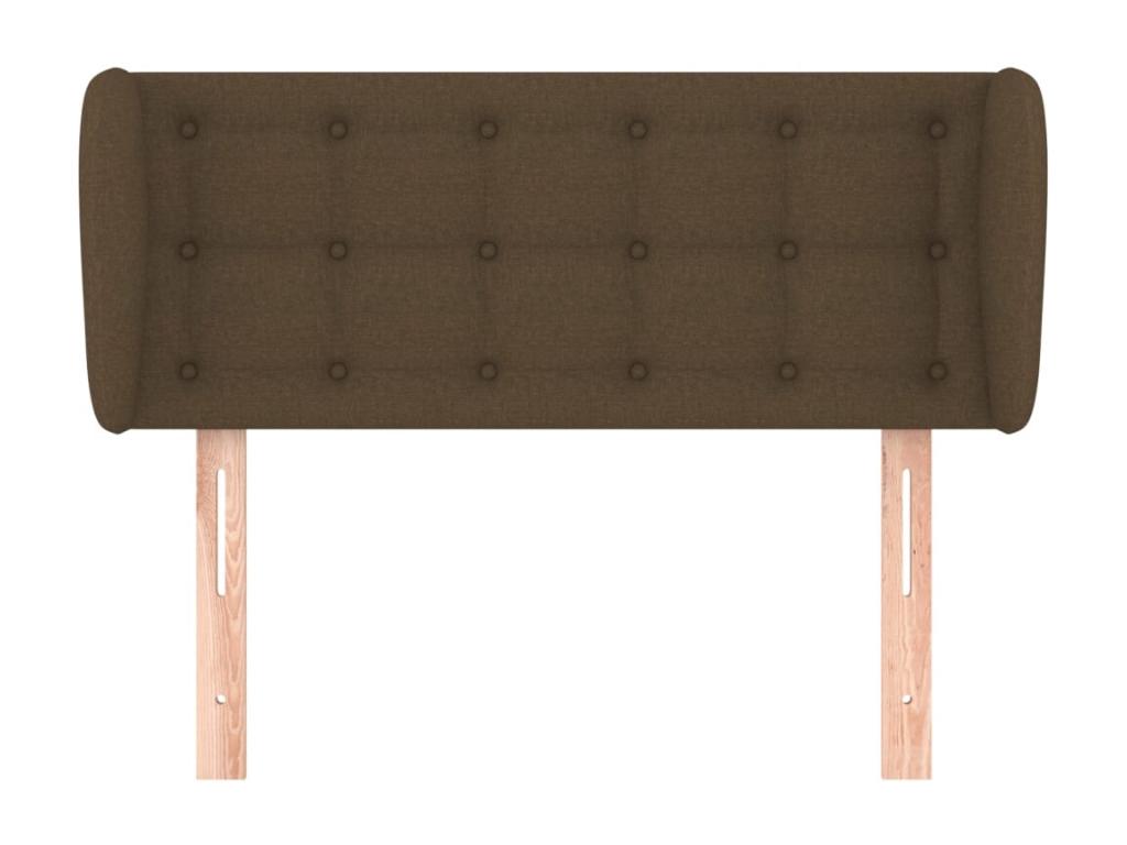 Tête de lit avec oreilles Marron foncé 93x23x78/88 cm Tissu 13323BGTJ