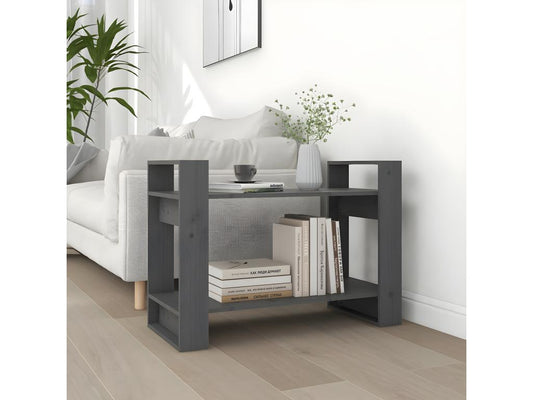 Bibliothèque/Séparateur de pièce Gris 80x35x56.5 cm Pin solide 42561BBTR