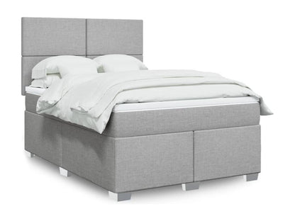 Sommier à Maisonpuretop de lit avec matelas Gris clair 140x200cm Tissu 84668GBDR