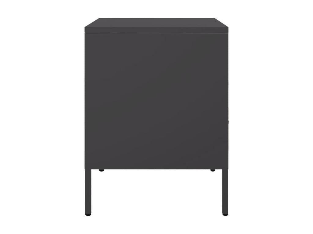 Tables de chevet 2 pcs noir 36x39x50.5 cm acier 24122ZLBQ