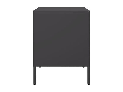 Tables de chevet 2 pcs noir 36x39x50.5 cm acier 24122ZLBQ