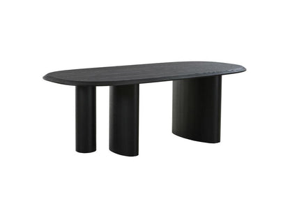 Artvivrestore - Table à manger 8 personnes ovale en bois - Noir 84358OVZE