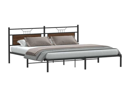 Cadre de lit sans matelas chêne marron 200x200 cm 01456DKRU