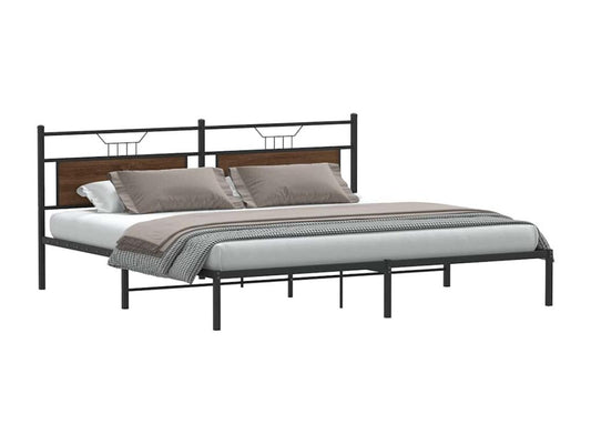 Cadre de lit sans matelas chêne marron 200x200 cm 01456DKRU