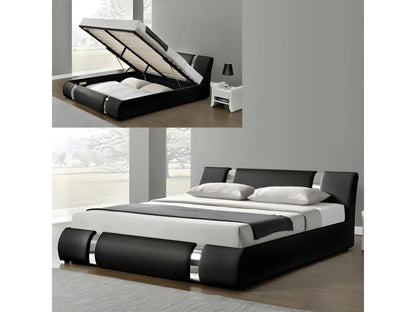 Lit Coffre Sommier Relevable Maisonpuretop - Couleurs - Noir Tailles - 160x200 16668RSYM