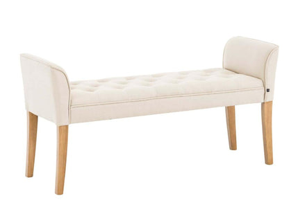 Banc banquette capitonné en bois marron 133x43x64 cm BAN10001 54839BTMU