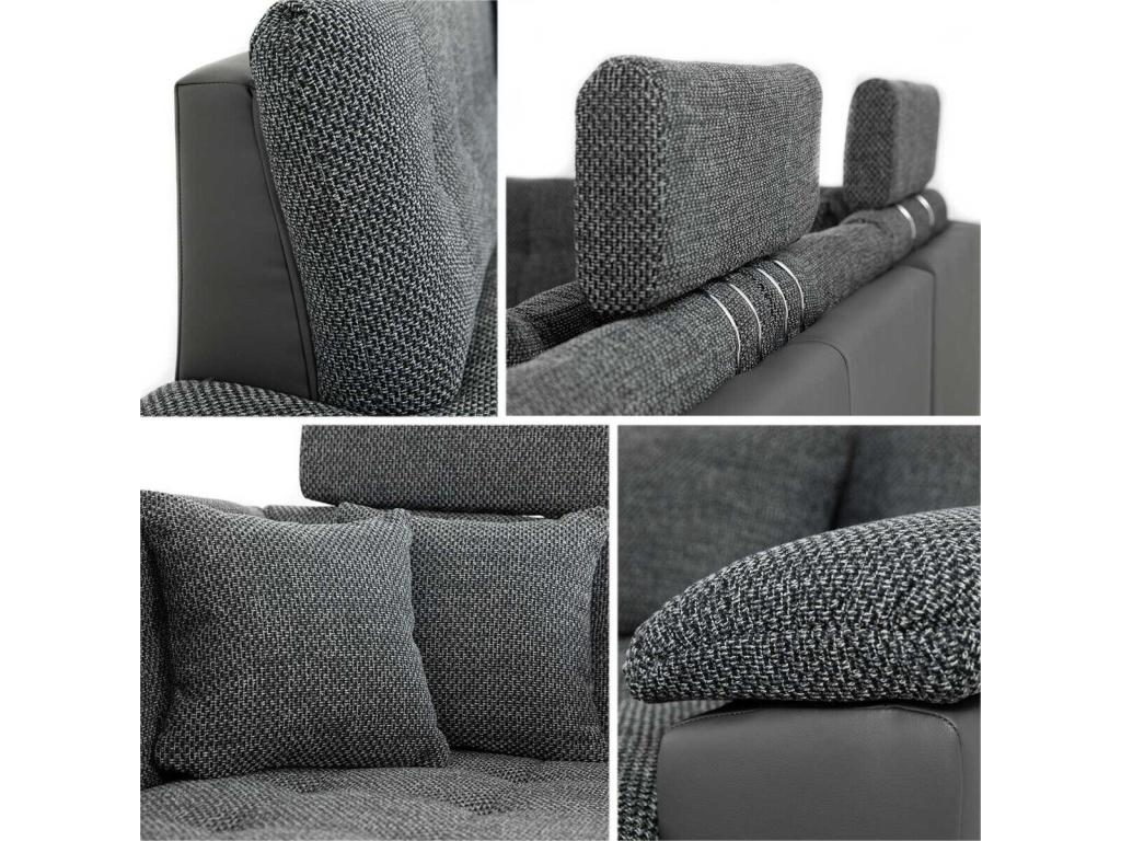 Canapé d'angle Maisonpuretop 127 Rose Fonction de couchage Boîte de literie 350x205x101cm 49445BBUC