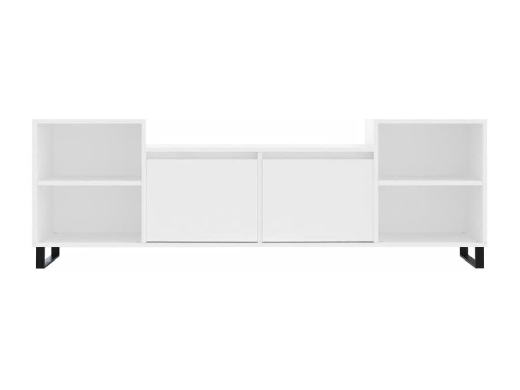 Meuble TV Blanc 160x35x55 cm Bois d'ingénierie 40926LGGY