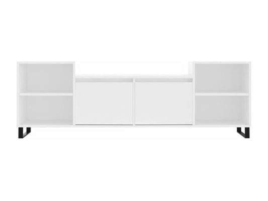 Meuble TV Blanc 160x35x55 cm Bois d'ingénierie 40926LGGY