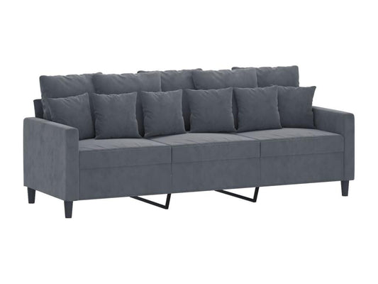 Canapé à 3 places Gris foncé 180 cm Velours 39422ORCH