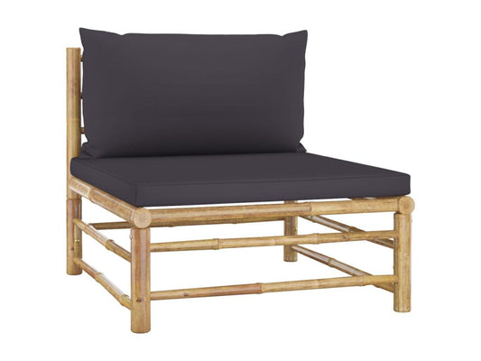 Salon de jardin 7 pcs avec coussins gris foncé Artvivrestore 21737AHIG