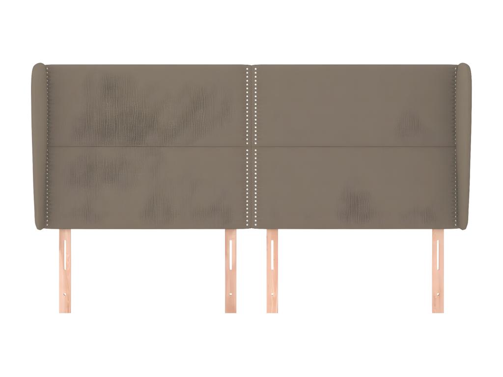 Tête de lit avec oreilles Maisonpuretop 163x23x118/128 cm Tissu 47213FVBD