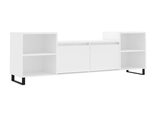 Meuble TV Blanc 160x35x55 cm Bois d'ingénierie 40926LGGY