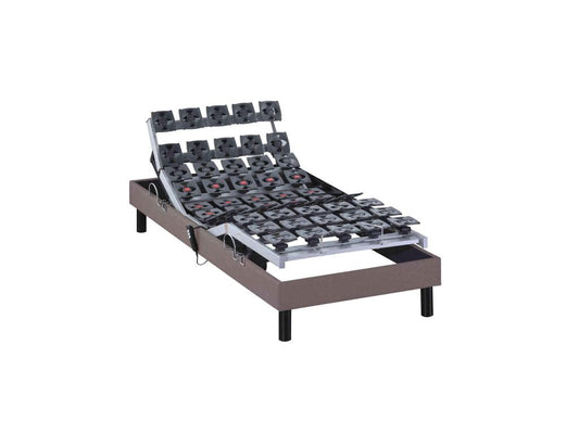 Sommier électrique de relaxation tout plots tissu Maisonpuretop 80x200 87469BNWB