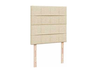 Sommier à Maisonpuretop de lit avec matelas Crème 80x200 cm Tissu 93206VLDQ