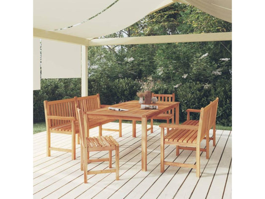 Ensemble à manger de jardin 5pcs Bois de teck massif 00977IXKR