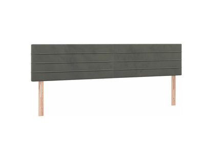 Sommier à Maisonpuretop de lit et matelas Gris foncé 200x200 Velours 15252BQUU