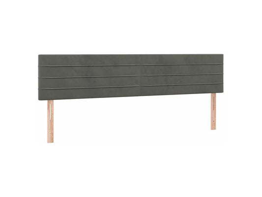 Sommier à Maisonpuretop de lit et matelas Gris foncé 200x200 Velours 15252BQUU
