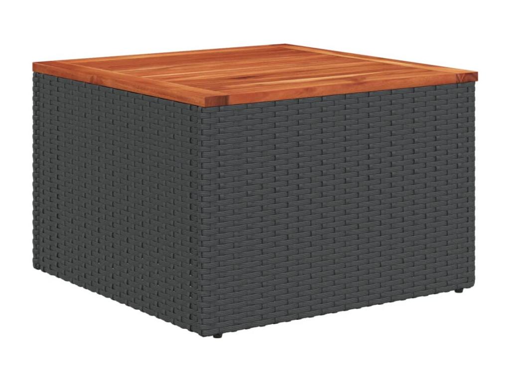 Salon de jardin 10 pcs avec coussins noir résine tressée 52006DBYV