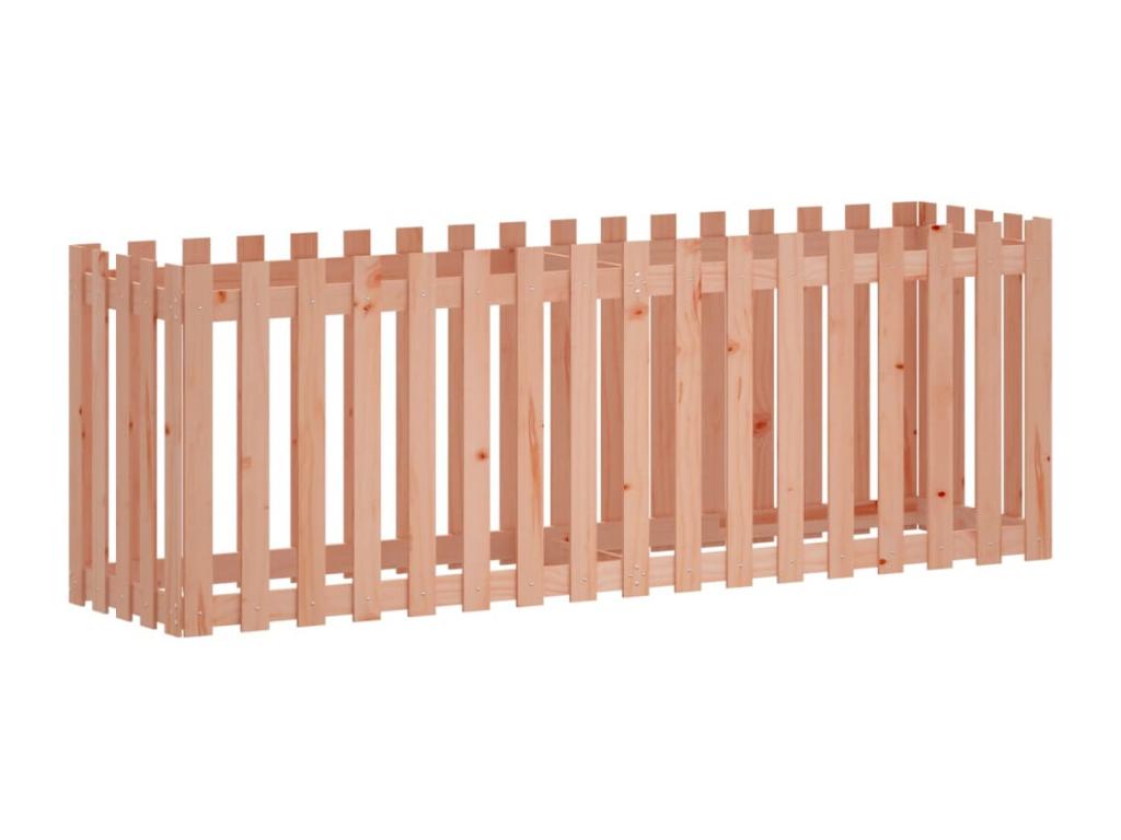 Lit surélevé de jardin design de clôture bois Artvivrestore massif 58027IOIT