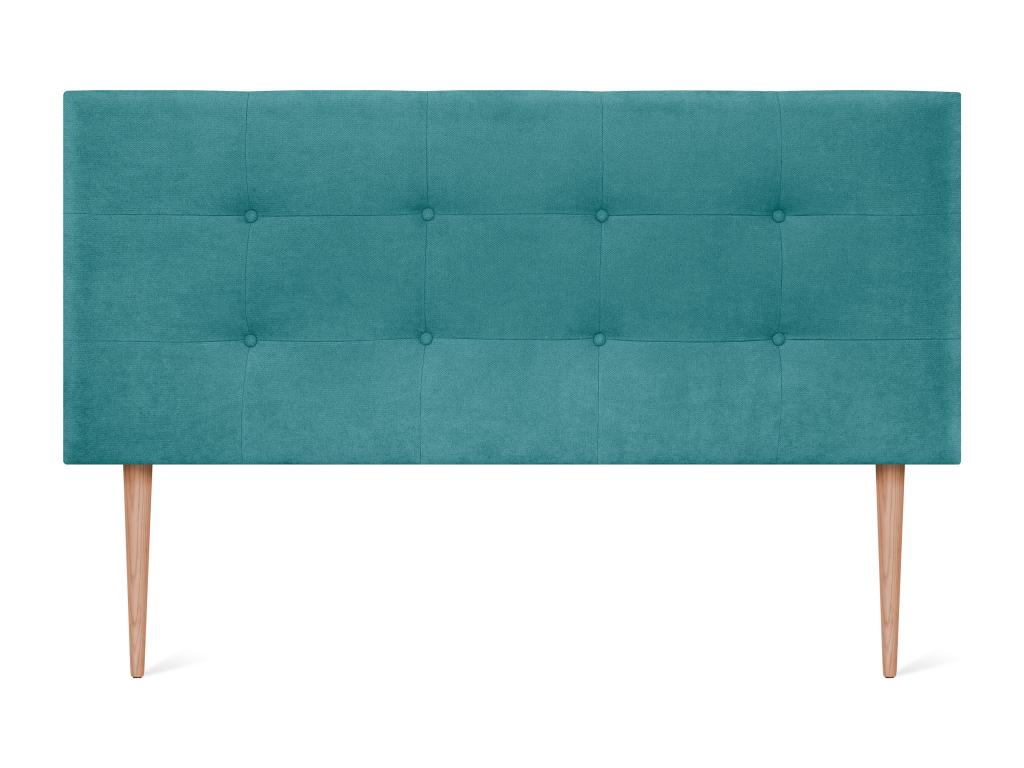 Maisonpuretop Tête de lit en tissu Maisonpuretopé 160x115cm avec pieds Lits 150/160 - Turquoise 04545WRTI