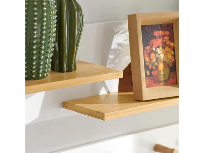 Porte-manteau Mural en 2 Parties Étagère Murale avec 5 crochets et 1 étagère FHK21-WN 55121IISA