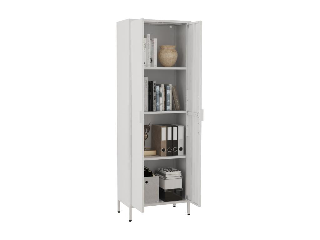 Artvivrestore armoire de bureau en bois livres classeurs armoire de bureau meuble de classement Flokas XL blanc 42373SKTE