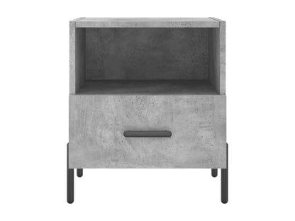 Table de chevet gris béton 40x35x47,5 cm bois d'ingénierie 04730RJSR