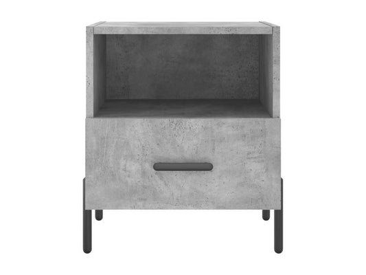 Table de chevet gris béton 40x35x47,5 cm bois d'ingénierie 04730RJSR