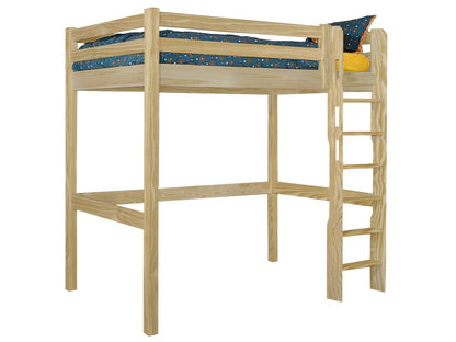 Pack mezzanine lit avec matelas 90x190 cm bois massif bois Artvivrestore 68030AYTR