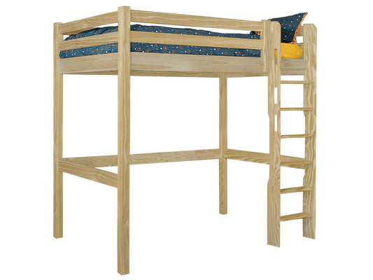 Pack mezzanine lit avec matelas 90x190 cm bois massif bois Artvivrestore 68030AYTR