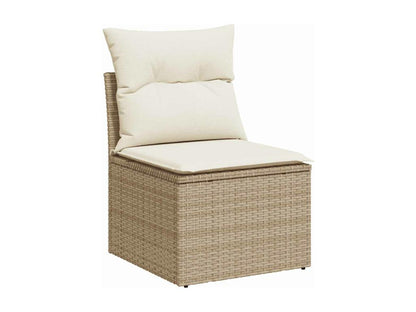 Salon de jardin 6 pcs avec coussins beige résine tressée Maisonpuretop 59052CAEQ