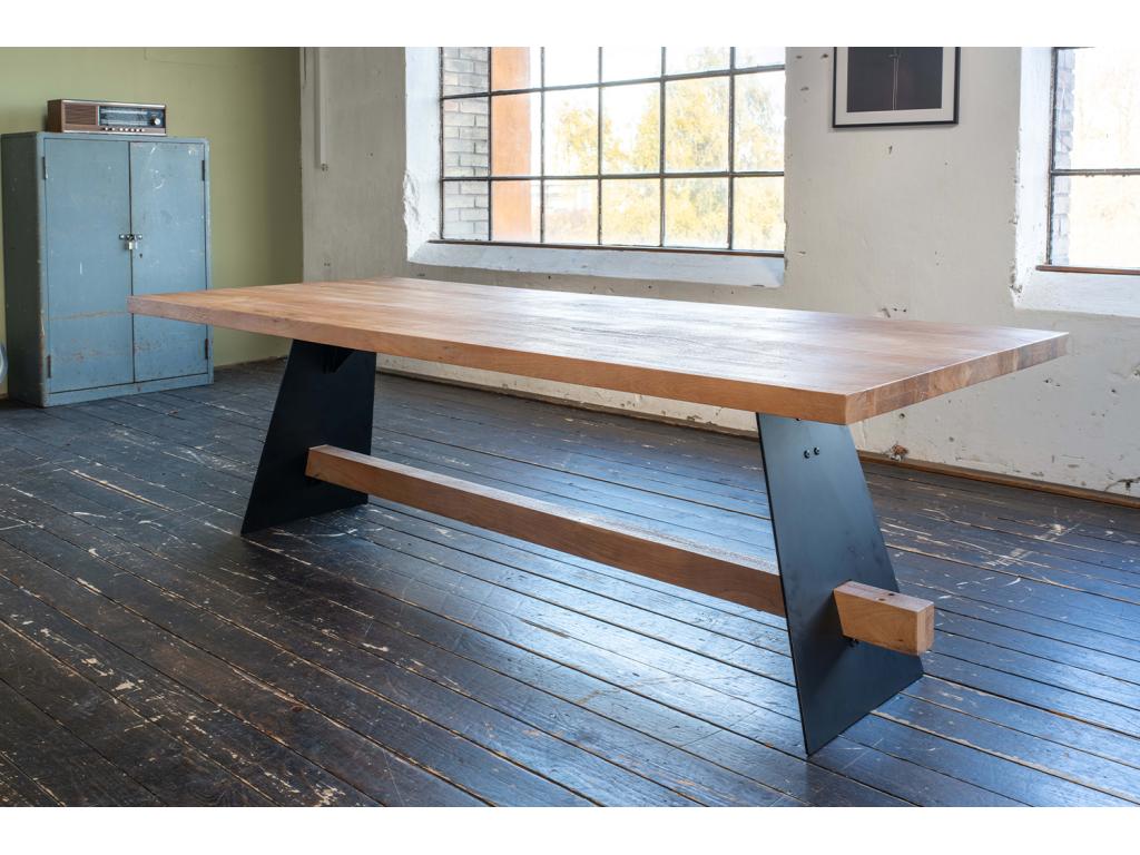 Table - marron Bois - 220x100 cm - Maisonpuretop 79789IJKF