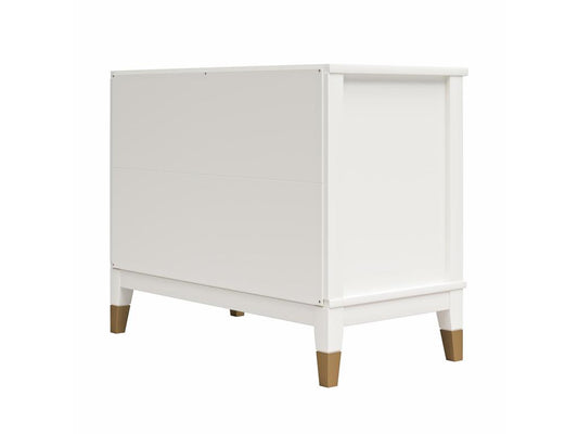 Westerleigh - Table de nuit avec 2 tiroirs et 1 étagère en blanc 92277NLCO