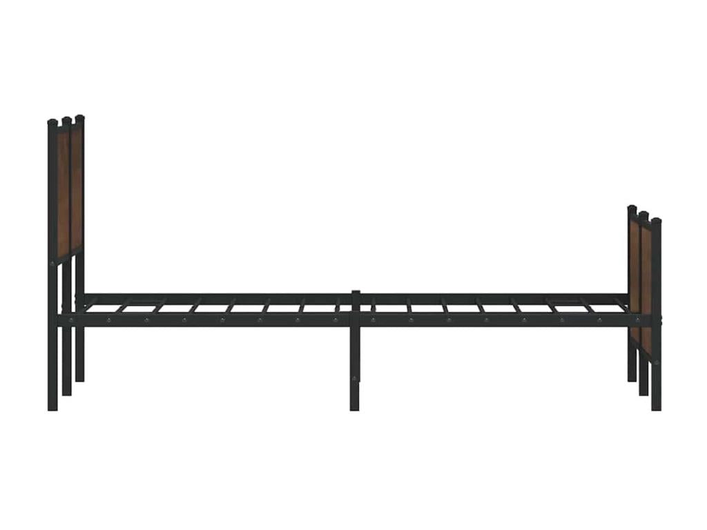 Cadre de lit en métal sans matelas chêne marron 120x200 cm 91935UXUU