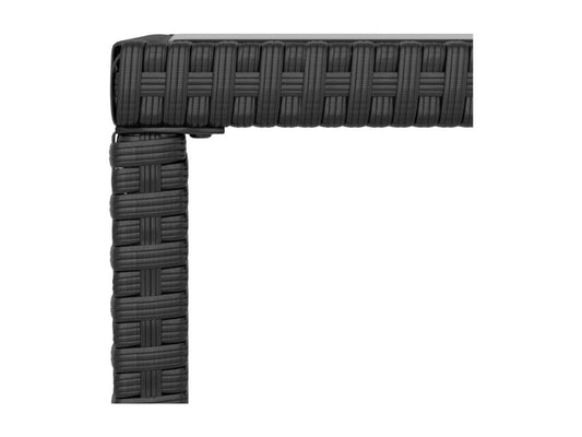 Salon de jardin 4 pcs avec coussins Noir Résine tressée 34534CXVI