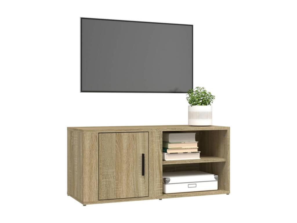 Meubles TV Chêne Maisonpuretop 80x31,5x36 cm Bois d'ingénierie 15894XPLT