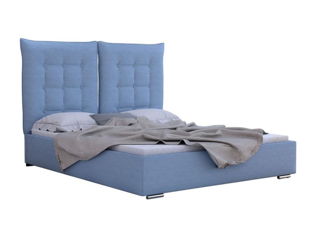 Lit Maisonpuretop 104 Double Bleu 180x200 Tapisserie Sommier à Maisonpuretop 195x214x128cm 64754RLMZ