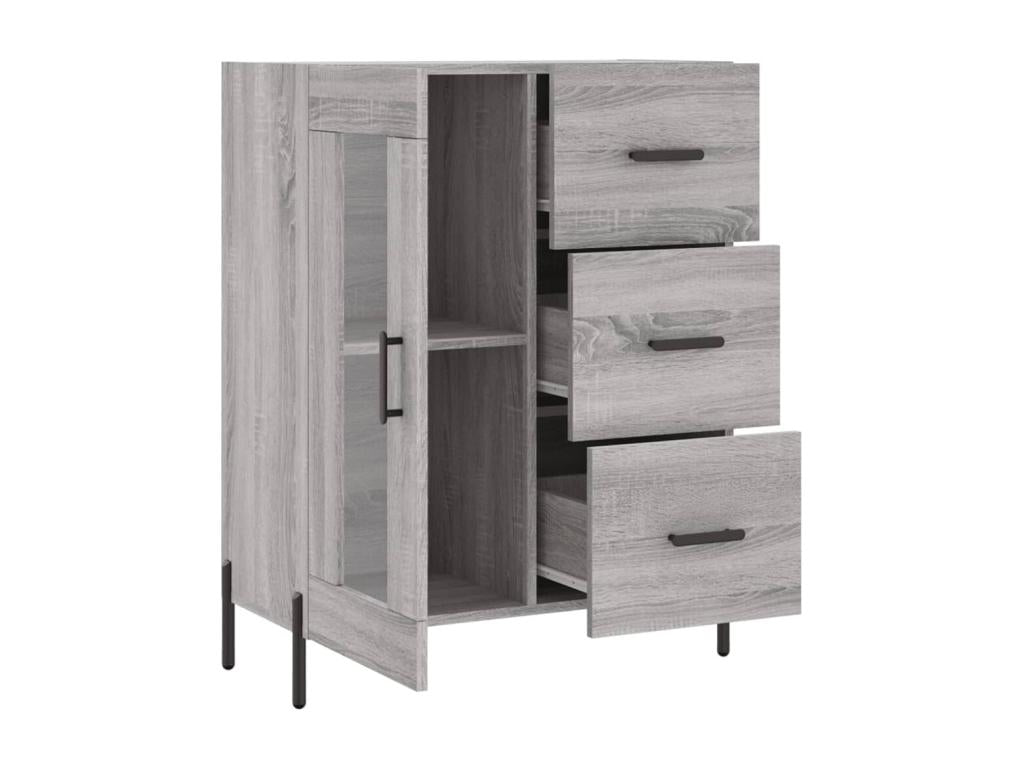 Buffet Maisonpuretop gris 69,5x34x90 cm bois d'ingénierie 32931URPX