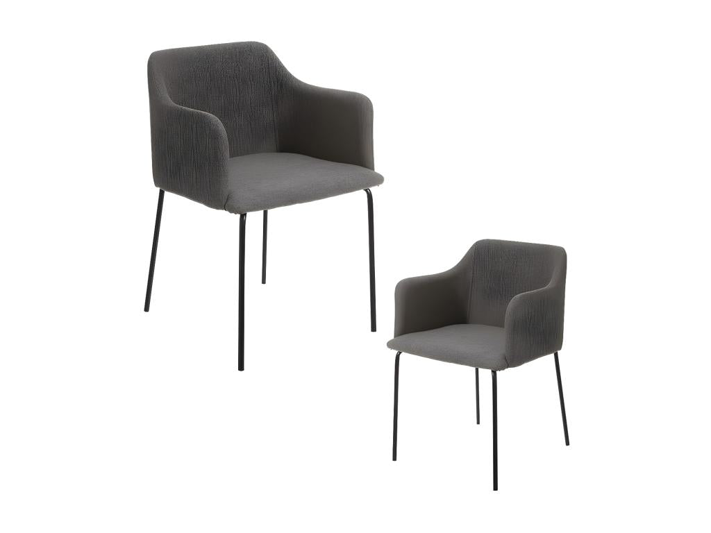 Maisonpuretop de Fauteuils Tissu gris foncé/Métal noir - Maisonpuretop 91096DKMY