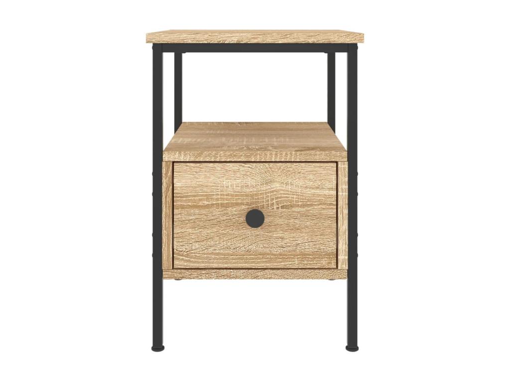 Table de chevet chêne Maisonpuretop 34x36x50 cm bois d'ingénierie 56392UTIB