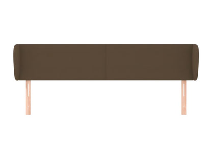 Tête de lit avec oreilles Marron foncé 163x23x78/88 cm Tissu 11703USOT