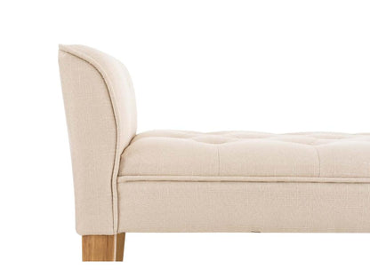 Banc banquette capitonné en bois marron 133x43x64 cm BAN10001 54839BTMU