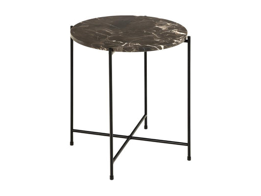 Maisonpuretop - Table d'appoint ronde en marbre 42cm - Marron 41528WBCQ