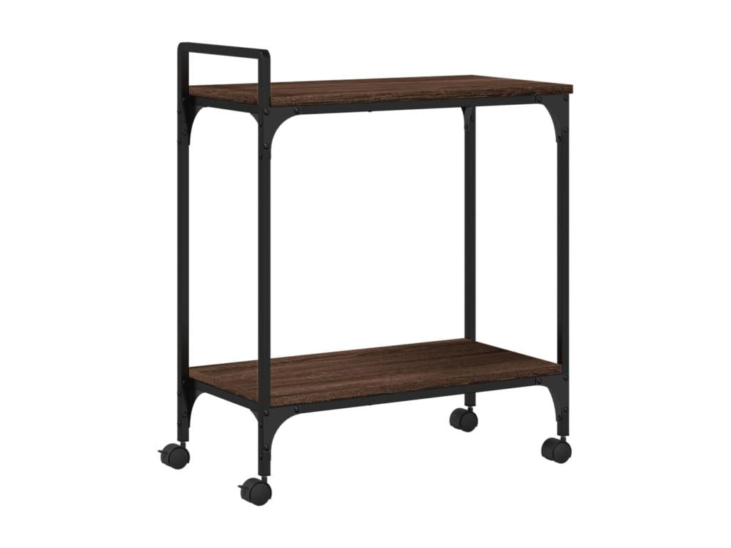 Chariot de cuisine chêne marron 60.5x31x72.5 bois ingénierie 25335QUYH