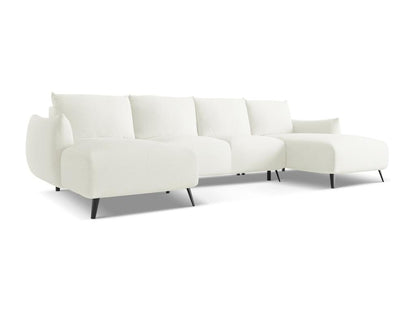 Canapé d'angle panoramique convertible en tissu Maisonpuretop - blanc - Maisonpuretop 65156EFEL