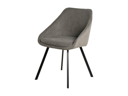 Chaise moderne Artvivrestore - Élégance en velours et pieds métal noir-Couleur Gris clair 97775TNMR